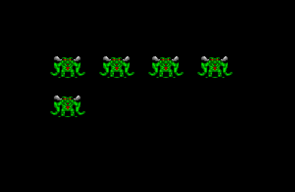 Army of alien sprites